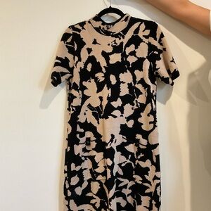 Calvin Klein Black and Tan Dress